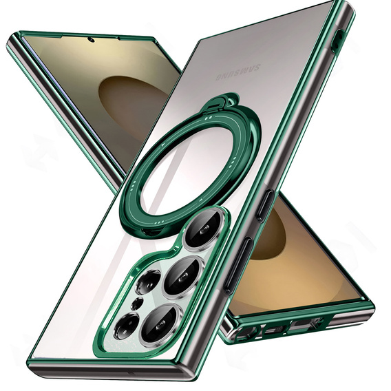Mágneses tok Samsung Galaxy S25 Ultra készülékhez, MagSafe, zöld