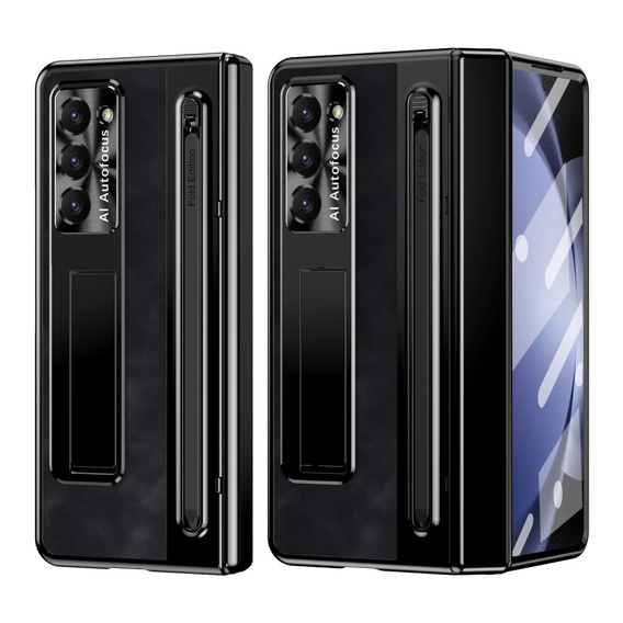Leather+PC bőr tok állvánnyal, üveggel és tollal Samsung Galaxy Z Fold6 5G készülékekhez