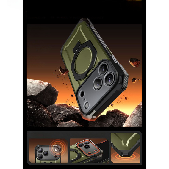 Supcase tok iPhone 17 Pro Max készülékhez, Unicorn Beetle Grip Mag, Guldan