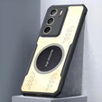 Tok Realme 14X / Realme C75, mágneses lemezzel, átlátszó / fekete