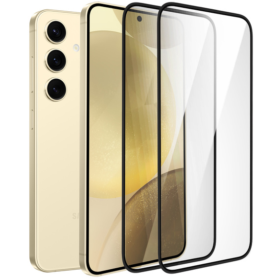 2x edzett üveg a Samsung Galaxy S24+/S25+ Plus, ERBORD 3D teljes képernyő