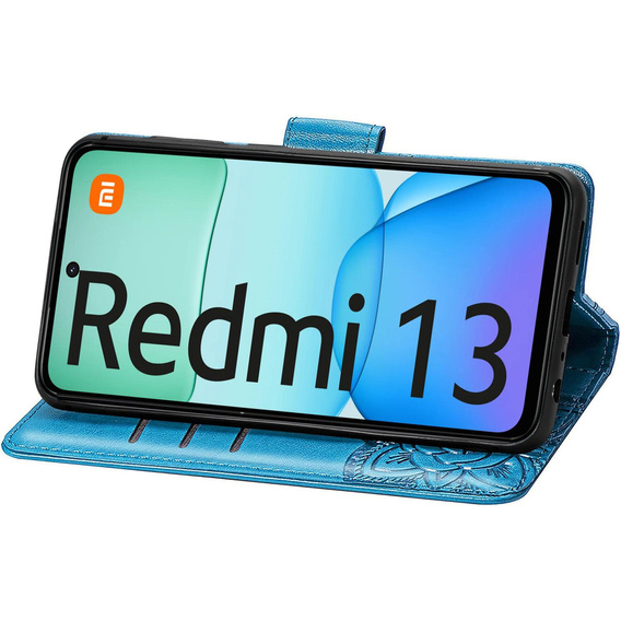 Pattintható tok a Xiaomi Redmi 13, Butterfly, kék