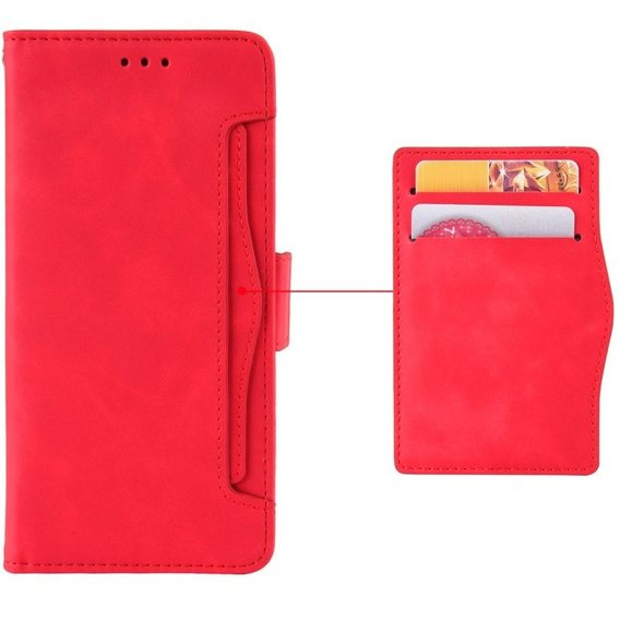 Pattintható tok a Honor 90 Lite 5G, Card Slot, piros