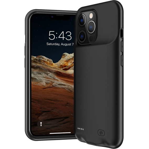 7000mAh akkumulátor tok iPhone 13 Pro Max, fekete