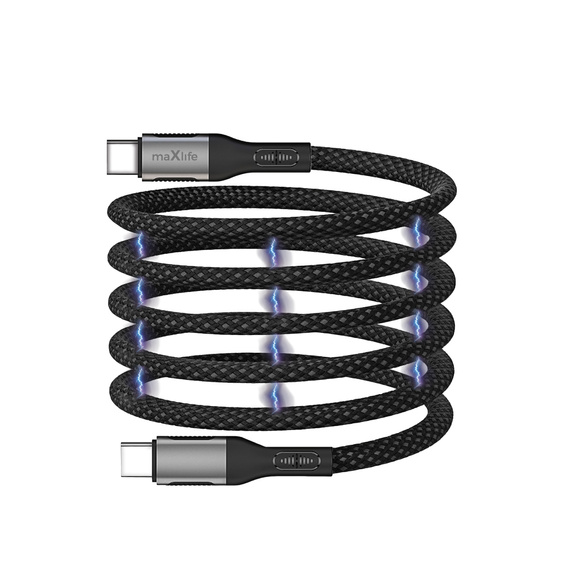 Mágneses USB-C–USB-C kábel, 100 W, 1,0 m, USB-C csatlakozóval rendelkező eszközökhöz