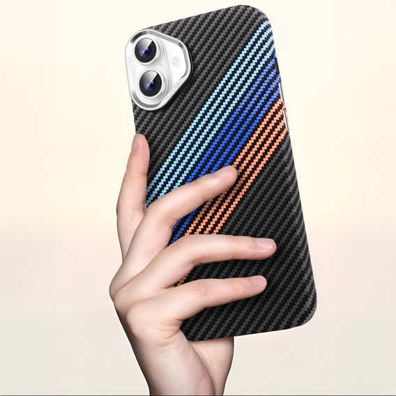 Tok iPhone 16 Plus, Carbon Fiber MagSafe, sötétkék