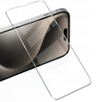2x edzett üveg a iPhone 15 Pro Max, ERBORD 9H Hard Glass a képernyőn
