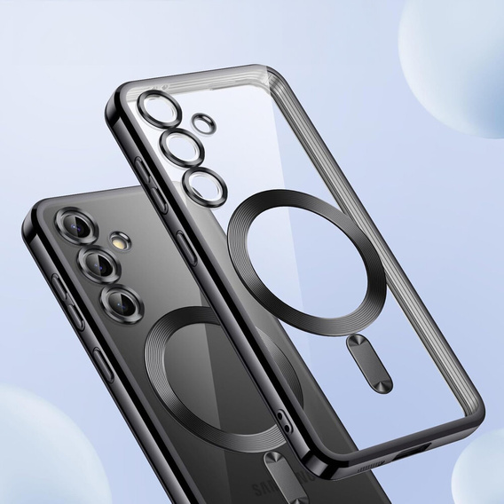 Tok Samsung Galaxy A16-hoz, Electro MagSafe, fekete + üveg a képernyőhöz