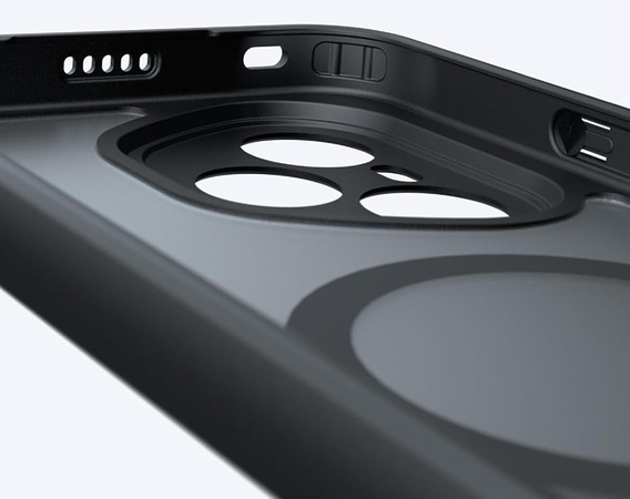 Tok Honor 400 Pro 5G-hoz, MagSafe, ERBORD Matt Case, fekete + képernyőüveg