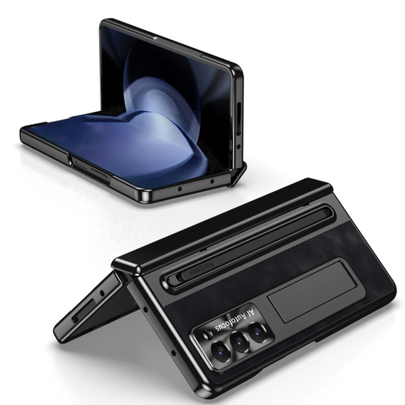 Leather+PC bőr tok állvánnyal, üveggel és tollal Samsung Galaxy Z Fold6 5G készülékekhez