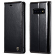 CASEME flip tok Samsung Galaxy S10+ Plus, Waxy Textured, fekete