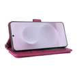 Tok patenttal a Samsung Galaxy S25 Edge-hez, Crossbody Leather Wallet, bordó