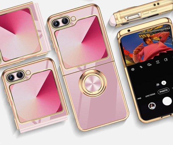 Telefontok a Samsung Galaxy Z Flip7 FE / Z Flip6, Electro Ring, lila