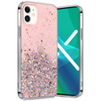 Telefontok a iPhone 11, Glittery, rózsaszín