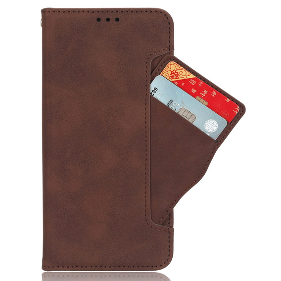 Pattintható tok a T Phone 2 5G, Card Slot, barna
