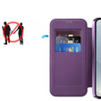 Pattintható tok a Samsung Galaxy S25, RFID Wallet MagSafe CamShield, lila