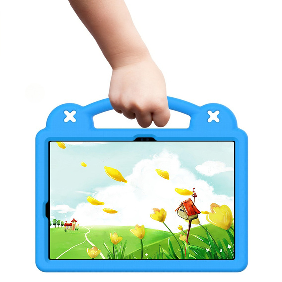 Gyermek tok Samsung Galaxy Tab S10 Lite / S10 FE / S9 FE, Cute Patterns, állvánnyal, kék