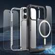 Tok iPhone 15 Pro, páncélozott teljes védelem 360° MagSafe, képernyőüveg, fekete