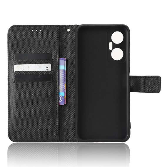 Pattintható tok a Infinix Hot 20 5G, Wallet Smart Magnet Case, fekete