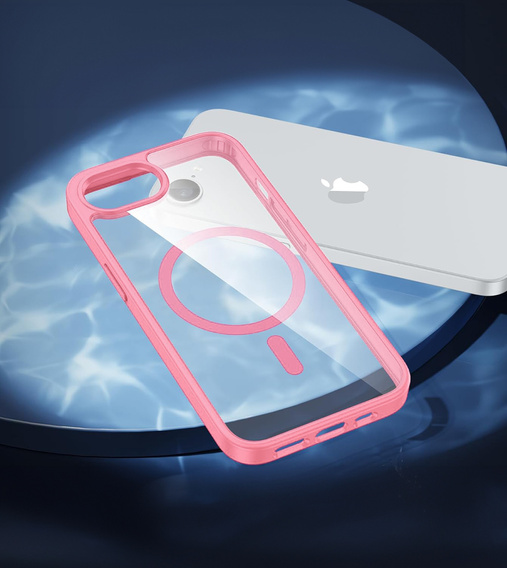 Mágneses tok iPhone 16E, MagSafe, rózsaszín + 9H edzett üveg