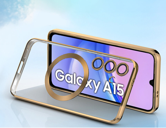Tok Samsung Galaxy A15 4G/5G-hoz, Electro MagSafe, arany + üveg a képernyőhöz