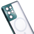 Magnetic Dual Glass MagSafe tok Samsung Galaxy S21 Ultra, zöld