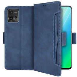 Pattintható tok a Motorola Moto G72 4G, Card Slot, kék