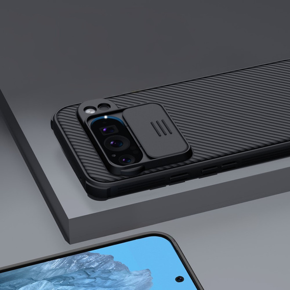 Tok Google Pixel 9 Pro XL, páncélozott Nillkin, CamShield Pro, fekete