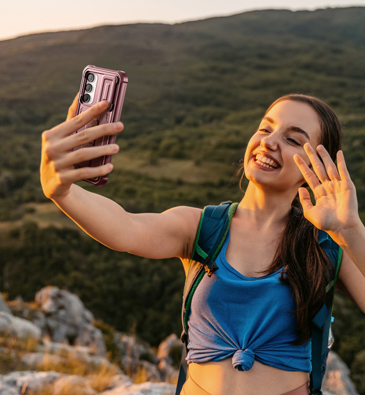 Páncélozott tok a Samsung Galaxy A16, Dexnor Full Body (Two Frames), piros