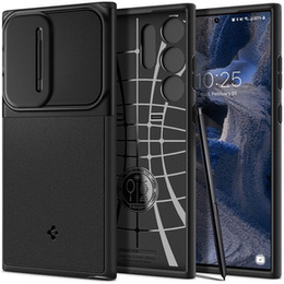 Spigen Optik Armor fekete tok Samsung Galaxy S23 Ultra készülékekhez