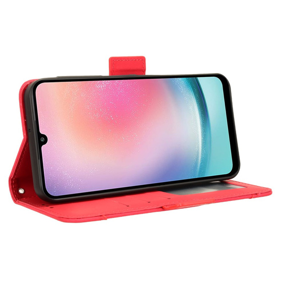 Pattintható tok a Samsung Galaxy A25 5G, Card Slot, piros