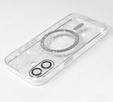 Tok iPhone 16-hoz, ERBORD Glitter MagSafe, átlátszó + képernyőüveg