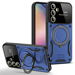 Páncélozott tok a Samsung Galaxy A55 5G készülékhez, Magnetic Ring, kék