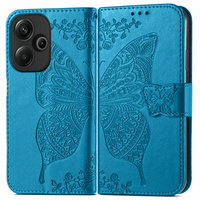 Pattintható tok a Xiaomi Poco F6, Butterfly, kék