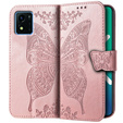 Pattintható tok a Vivo Y01, Butterfly, rózsaszín