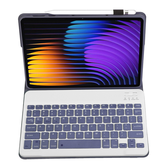 Bluetooth billentyűzetet tartalmazó tok Xiaomi Pad 7 / 7 Pro készülékhez, lila