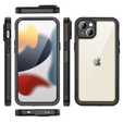 IP68 vízálló tok a iPhone 15 Plus, Redpepper, fekete