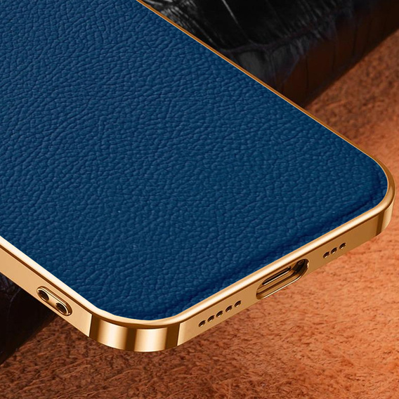 Telefontok a iPhone 14 Pro, Cowhide Leather, kék