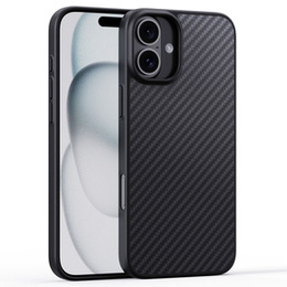 Tok iPhone 16 Plus, Aramid Fiber Cover, fekete