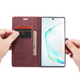 CASEME tok Samsung Galaxy Note 10 Plus/5G, Leather Wallet Case, piros