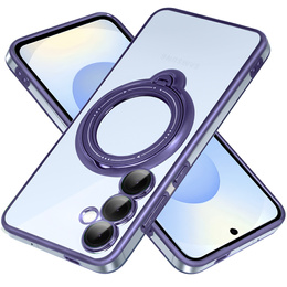 Mágneses tok Samsung Galaxy S25 készülékhez, MagSafe, lila