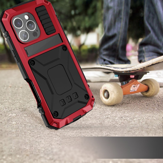 Páncélozott tok a iPhone 16 Pro, R-JUST, piros