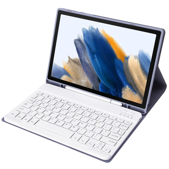 Tok + billentyűzet Samsung Galaxy Tab A8 10.5 X200 / X205, lila