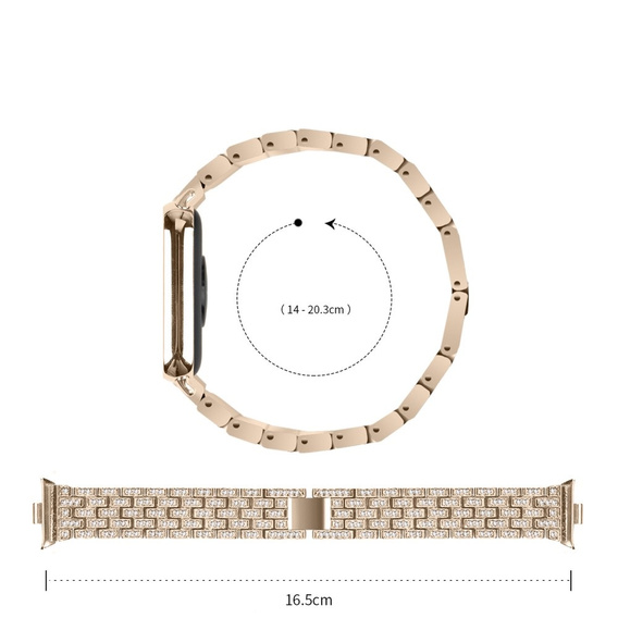 Gyémánt karkötő a Xiaomi Smart Band 8 Pro, arany