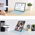 Billentyűzet tok Samsung Galaxy Tab S10 Lite / S10 FE / S9 FE, Rotary 360° Leather, világoskék