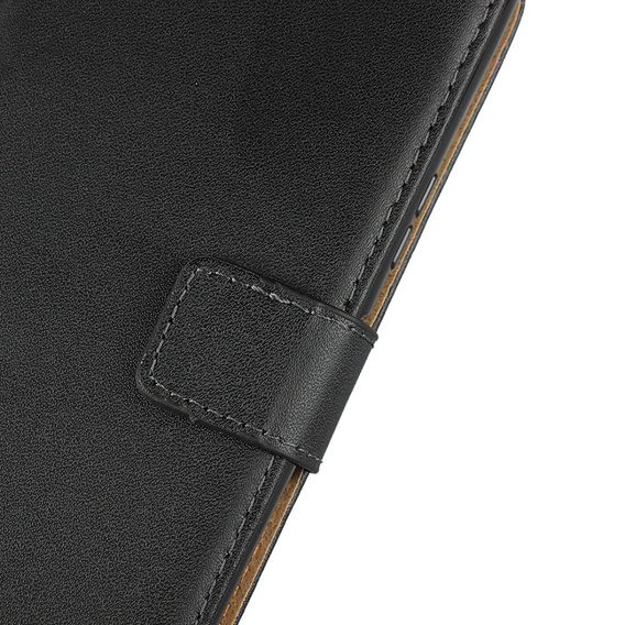 Pattintható tok a Sony Xperia 10 II, Case Genuine Leather, fekete