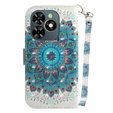 Pattintható tok a Infinix Hot 40i, Wallet, Mandala Flower