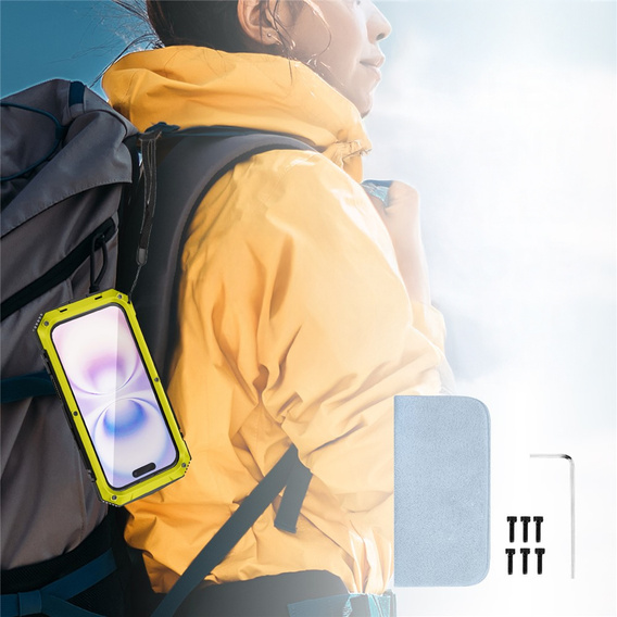 R-JUST tok állvánnyal és beépített üveggel iPhone 17-hez