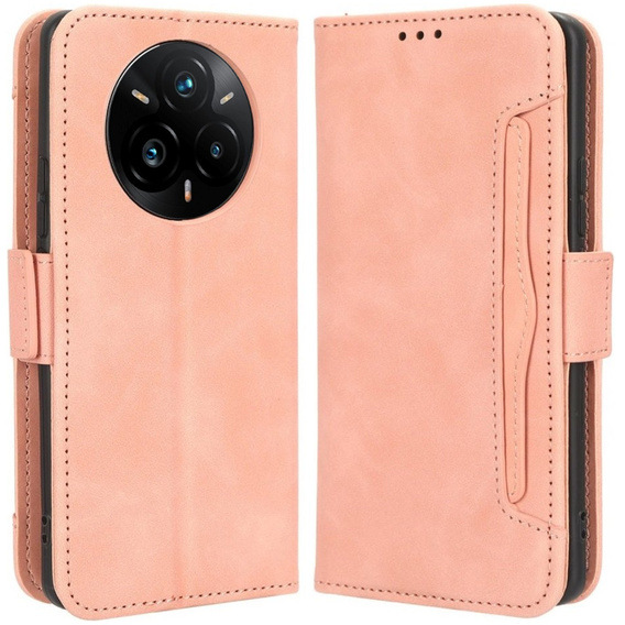 Pattintható tok a Realme 14 Pro 5G, Card Slot, rózsaszín