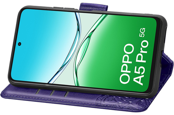 Pattintható tok a Oppo A5 Pro 5G, Butterfly, lila